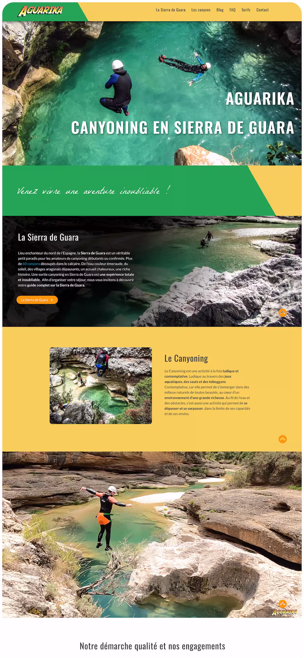 capture ecran site web aguarika